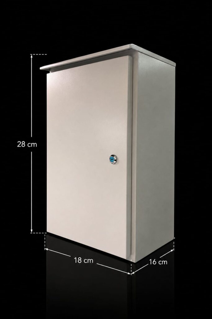 COFRE METALICO IP55 PARA EXTERIOR - 28x18x16