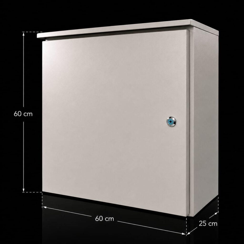 COFRE METALICO IP55 PARA EXTERIOR - 60x60x25