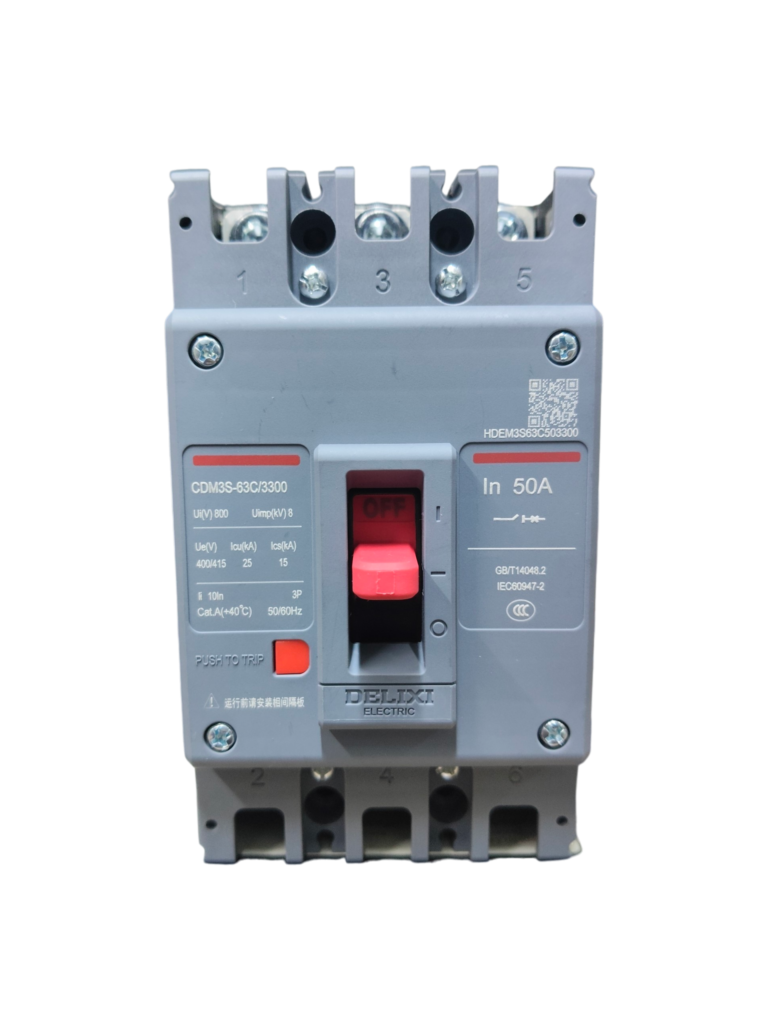 Breaker Tripolar DELIXI CDM3S-63C/3300 – 50A