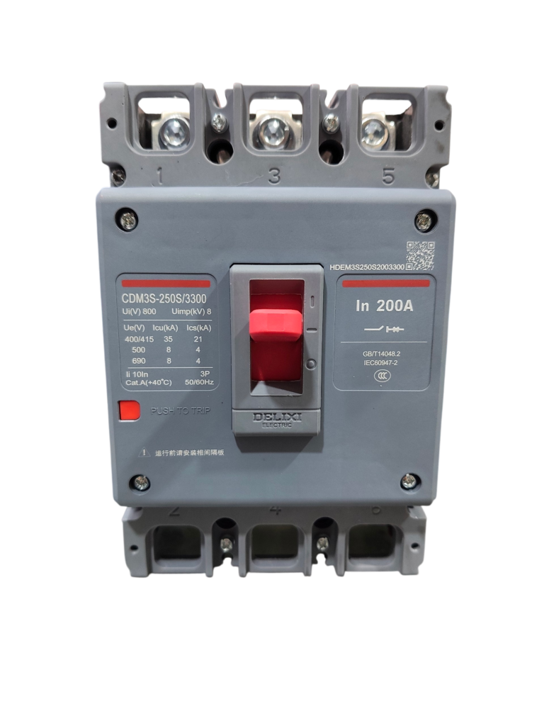 Breaker Tripolar DELIXI CDM3S-250S/3300 – 200A